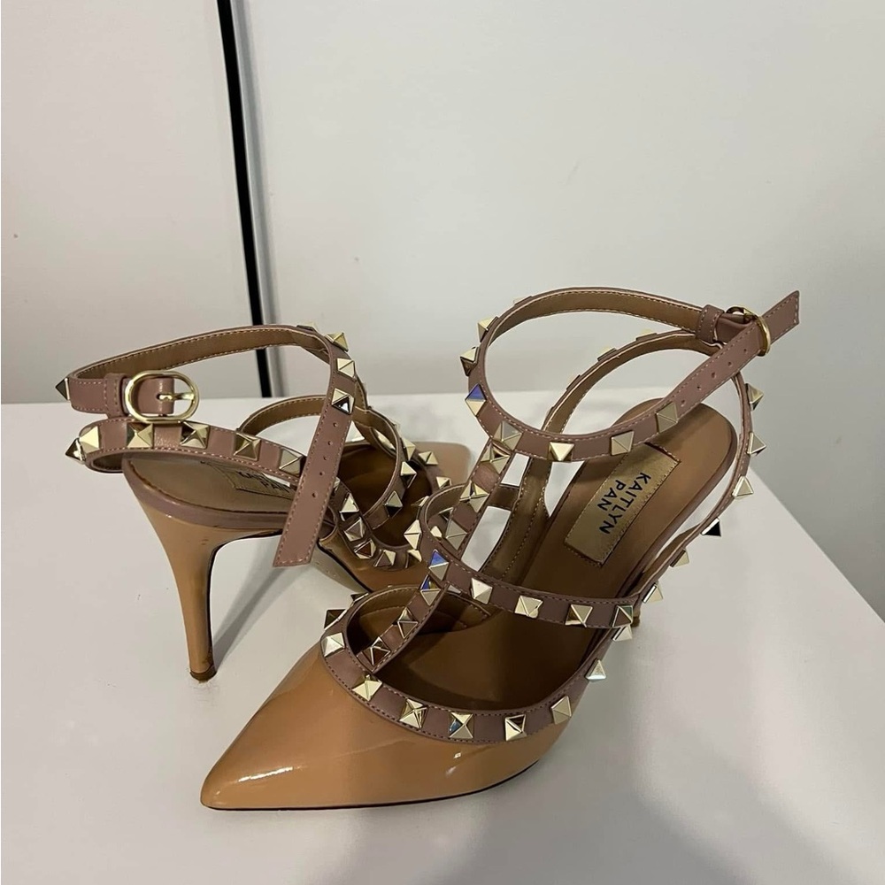 Valentino Women's Nude Studded Heels
